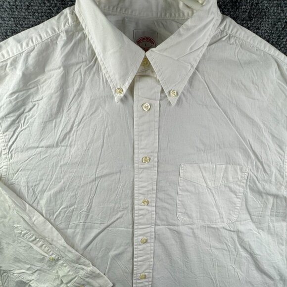 Brooks Brothers Long Sleeve Button Up Shirt Large Regular Fit All Cotton Men - Picture 1 of 16